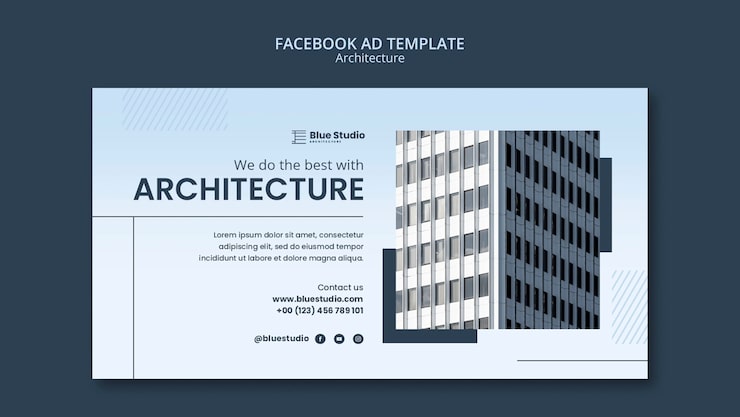 Gratis PSD architectuur social media promo sjabloon