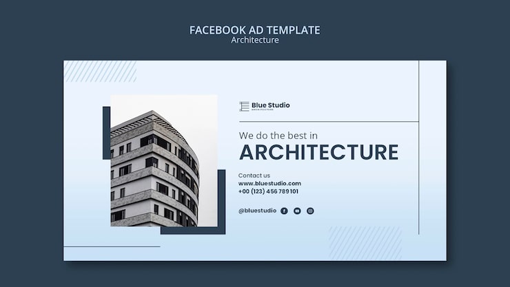 Gratis PSD architectuur social media promo sjabloon