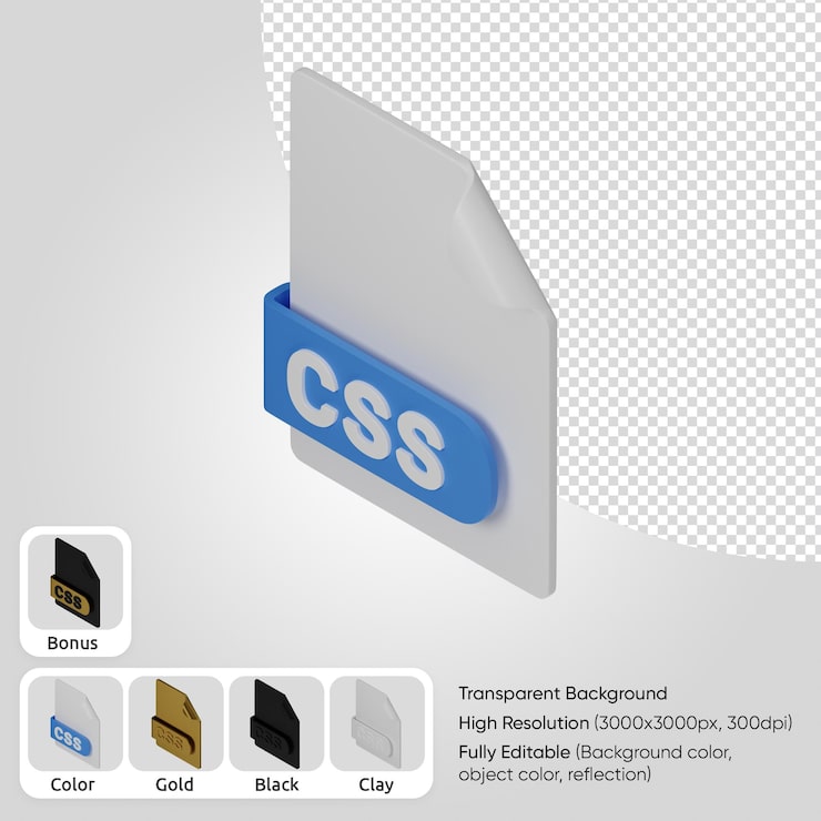PSD gratuito archivo 3d css