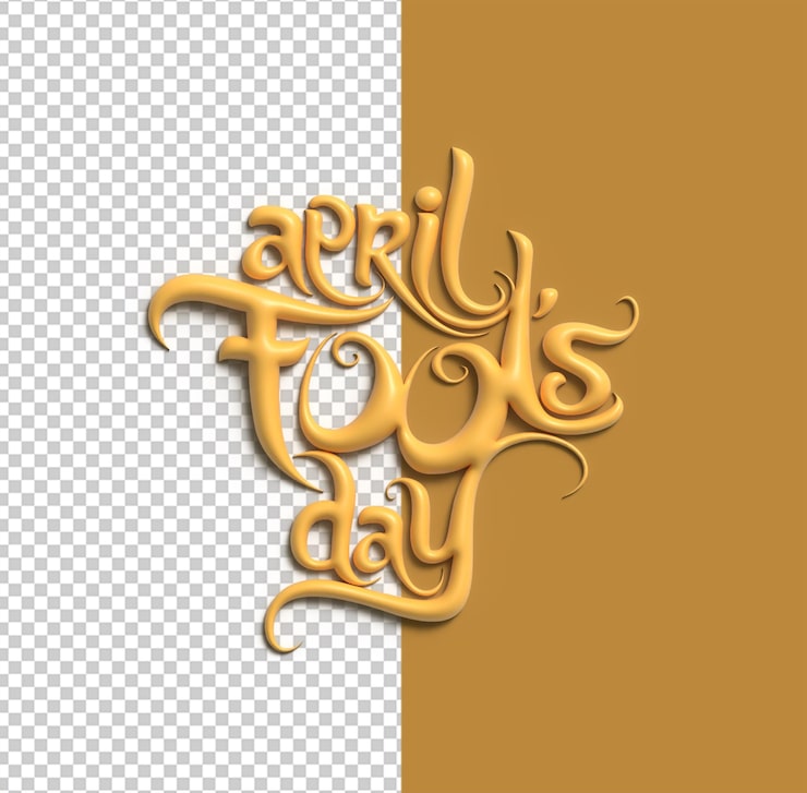 PSD gratuito archivo psd transparente del elemento de diseño de texto 3d del día de los inocentes