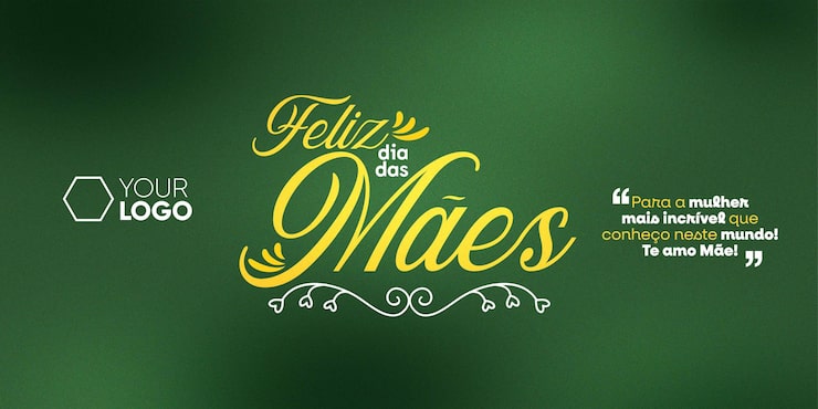 PSD gratuito banner de plantilla de redes sociales feliz día de la madre con fondo verde