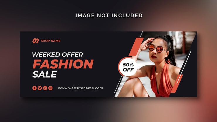 PSD gratuito banner de redes sociales de ventas de moda o plantilla de redes sociales