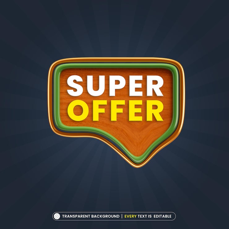 PSD gratuito banner de venta de súper oferta con texto editable