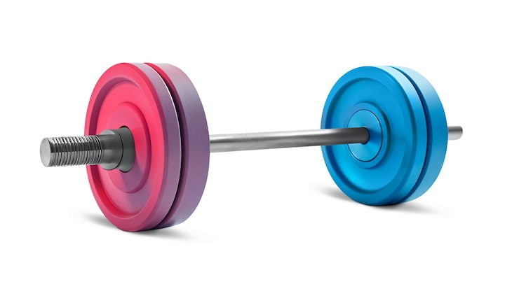 PSD gratuito barbell para el entrenamiento aislado