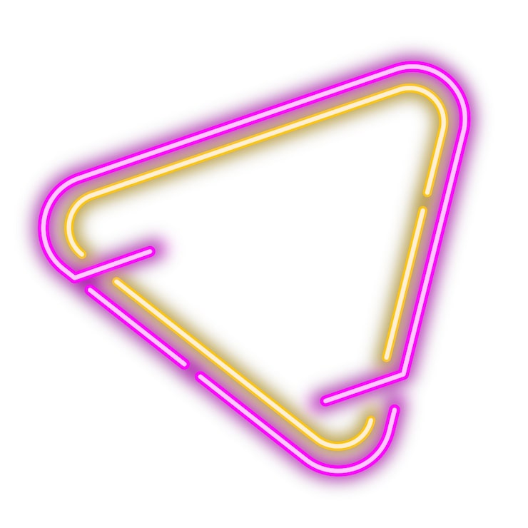 PSD Gratis bingkai neon