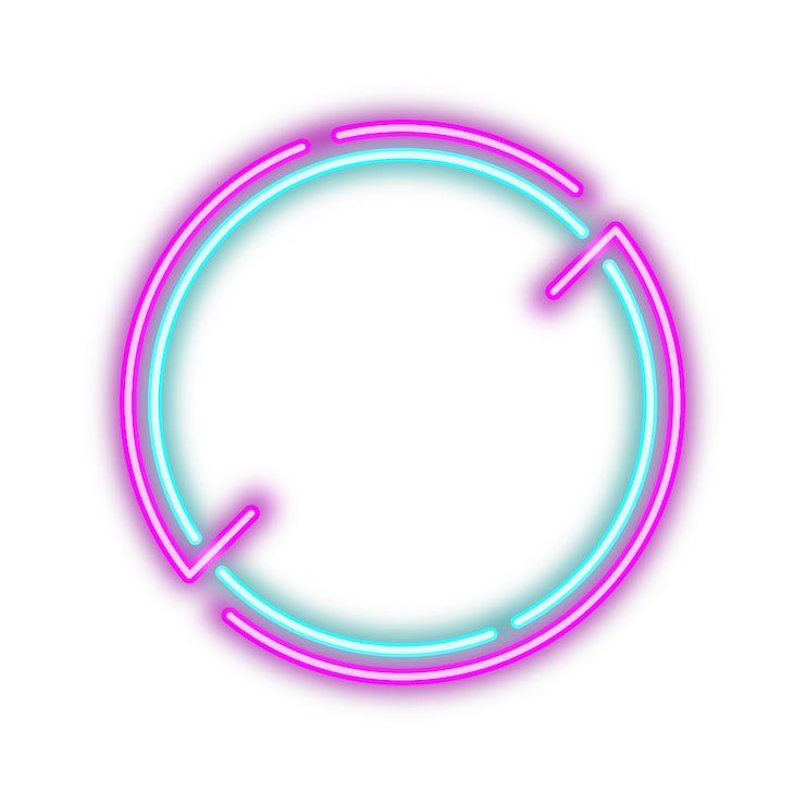PSD Gratis bingkai neon