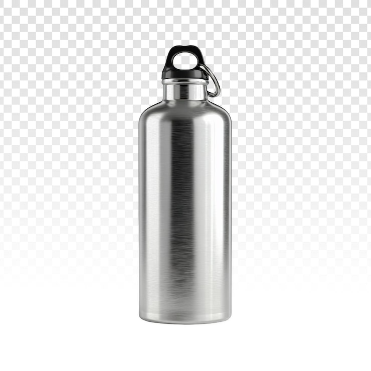 PSD gratuito botella de agua reutilizable de acero inoxidable