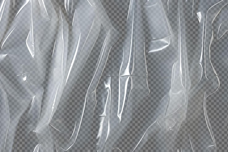 PSD Gratis bungkus foil plastik terisolasi pada latar belakang