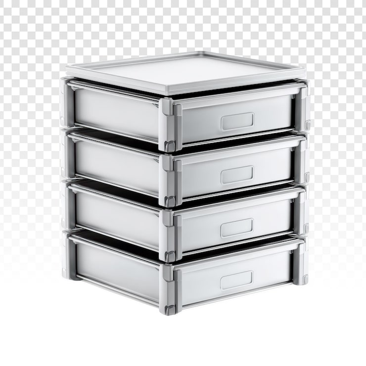 PSD gratuito cajones de almacenamiento modulares apilables