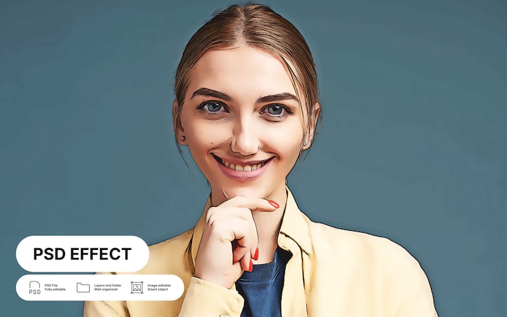 Gratis PSD caricatuurfoto-effect