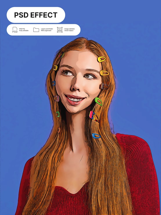 Gratis PSD caricatuurfoto-effect