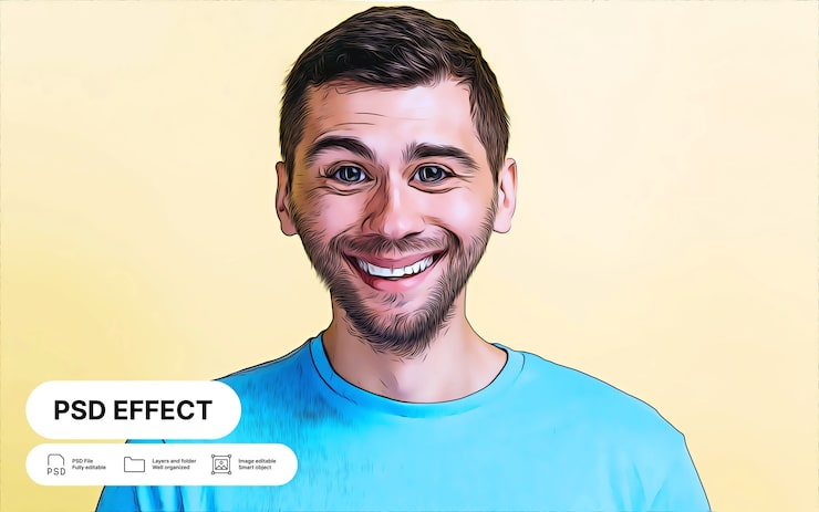 Gratis PSD caricatuurfoto-effect