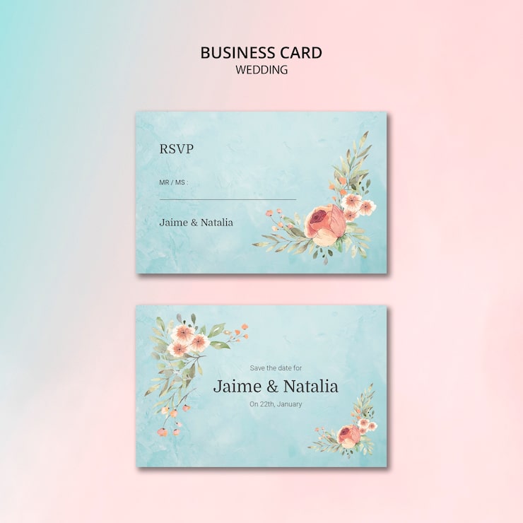 PSD gratuito carta di invito floreale bellissimo matrimonio