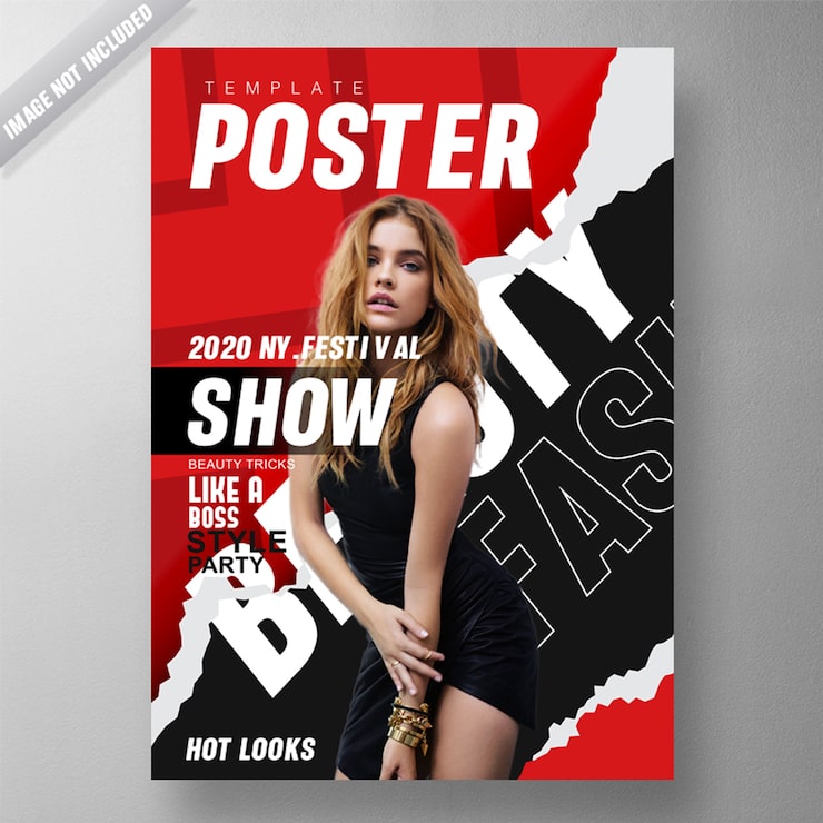 PSD gratuito cartel de revista de moda