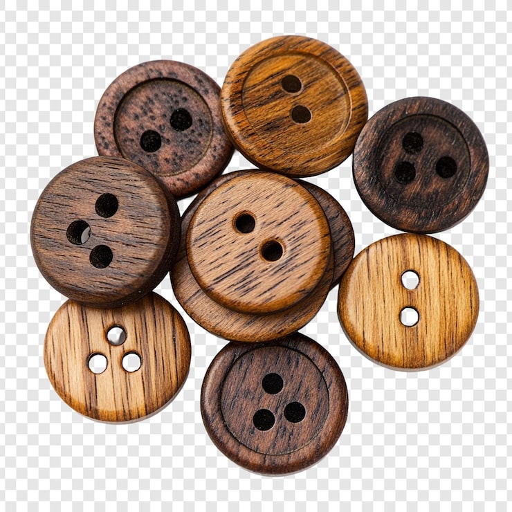 PSD gratuito colección de botones de madera
