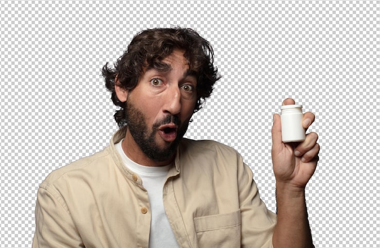 PSD gratuito concepto de gripe del hombre barbudo adulto joven