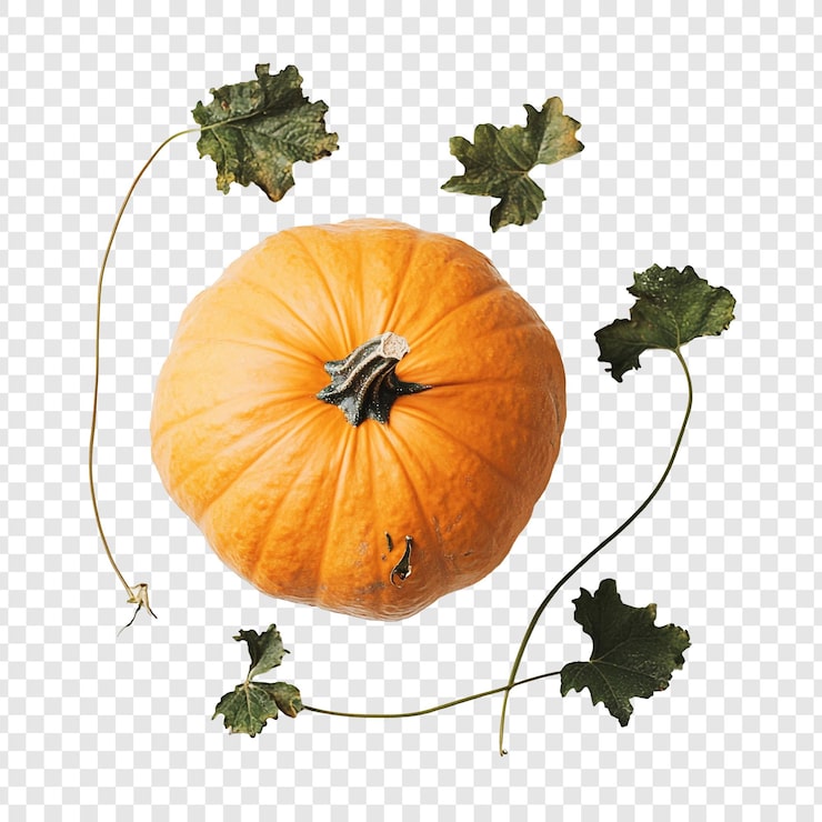 PSD gratuito la cosecha de otoño una sola calabaza con hojas