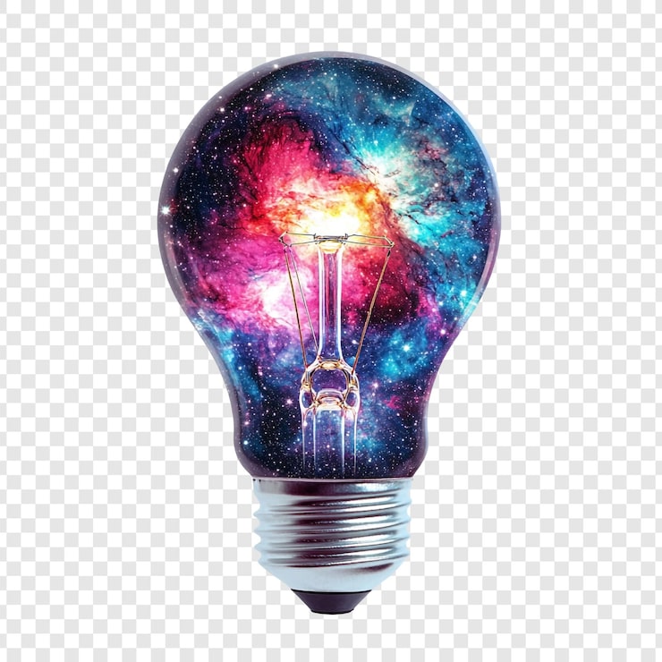PSD gratuito el cosmos en una bombilla una impresionante visualización de los universos potencial ilimitado