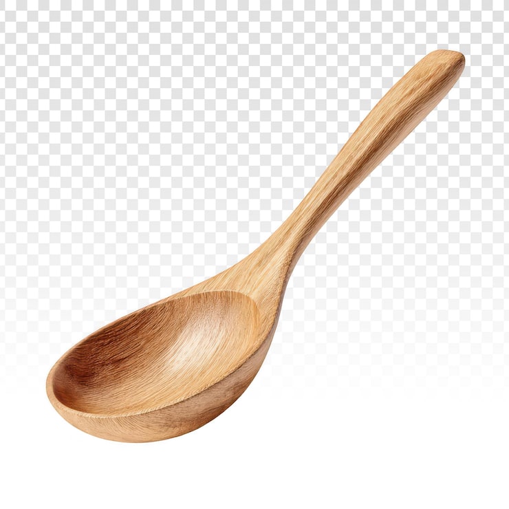 PSD gratuito cuchara de cocina de madera natural sobre fondo transparente