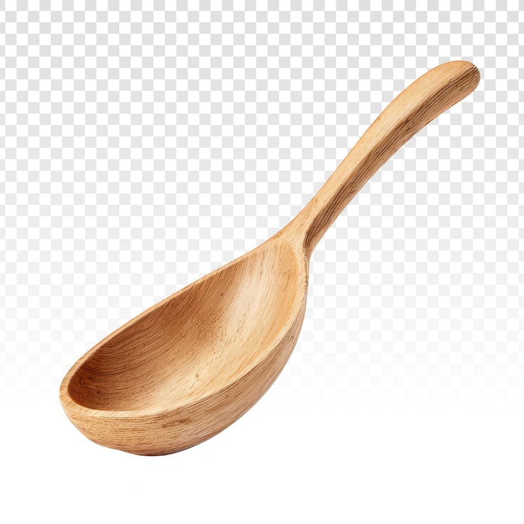 PSD gratuito cuchara de madera natural para cocinar y servir
