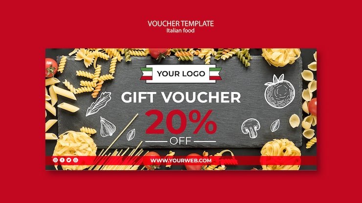 PSD gratuito cucina italiana sconto del 20%