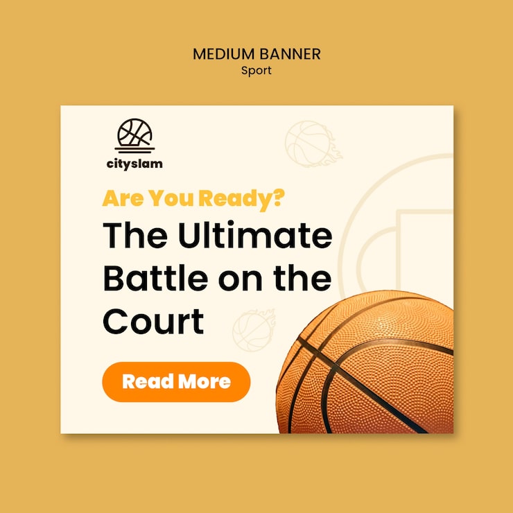 PSD Gratis desain templat banner bola basket