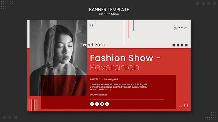 PSD gratuito desfile de moda banner