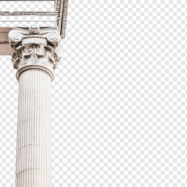 PSD gratuito detalle de la arquitectura de las columnas clásicas