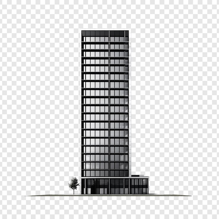PSD gratuito diseño arquitectónico de edificios modernos de gran altura