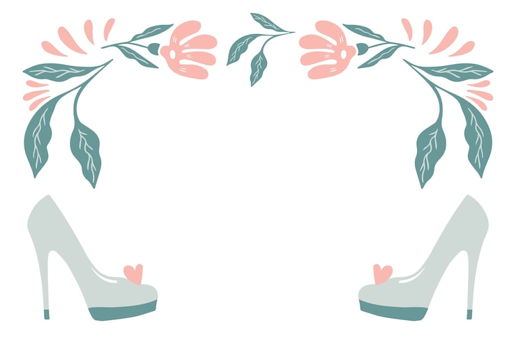 PSD gratuito diseño de bordes para bodas