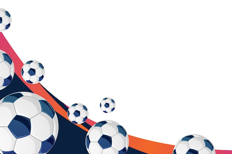 PSD gratuito diseño de marco de balones de fútbol.