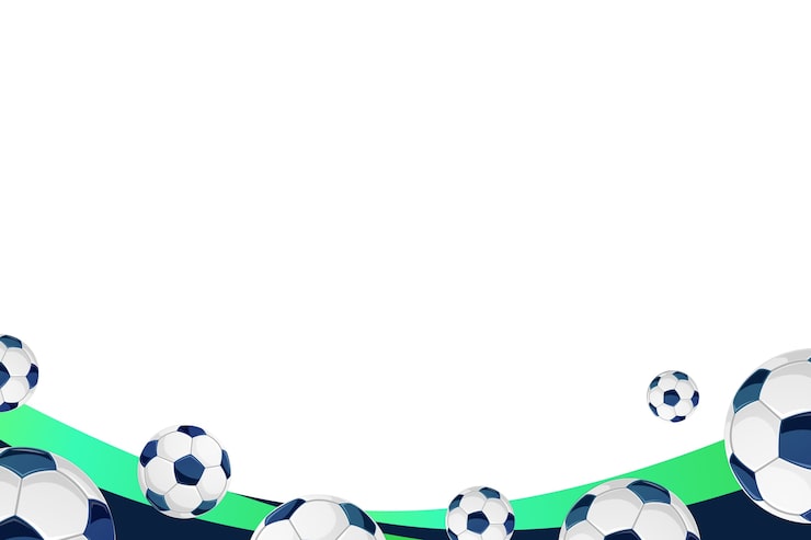 PSD gratuito diseño de marco de balones de fútbol.