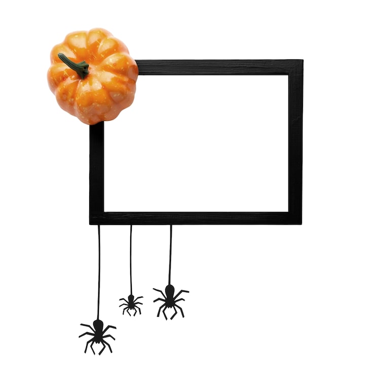 PSD gratuito diseño de marco de halloween aislado