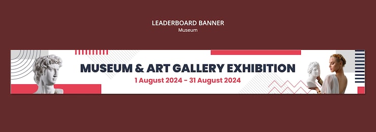 PSD gratuito diseño de plantilla de banner de la tabla de clasificación del museo