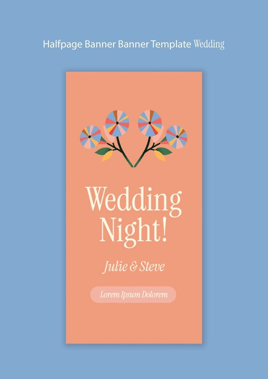 PSD gratuito diseño de plantilla de boda