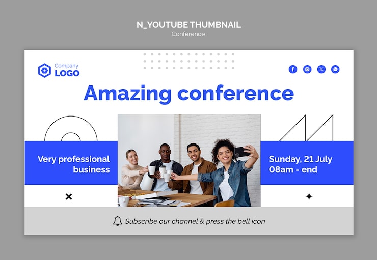 PSD gratuito diseño de la plantilla de la conferencia