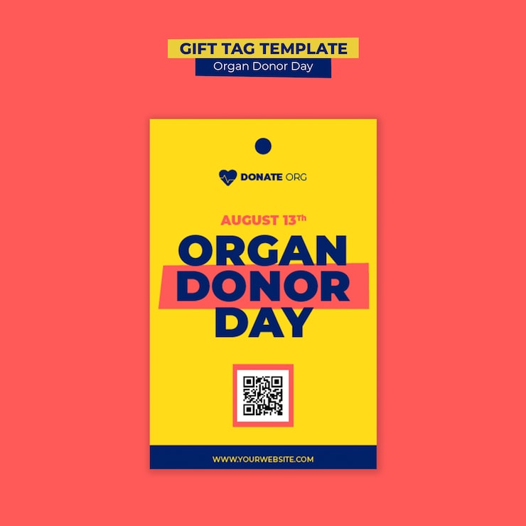 PSD gratuito diseño de la plantilla del día del donante de órganos