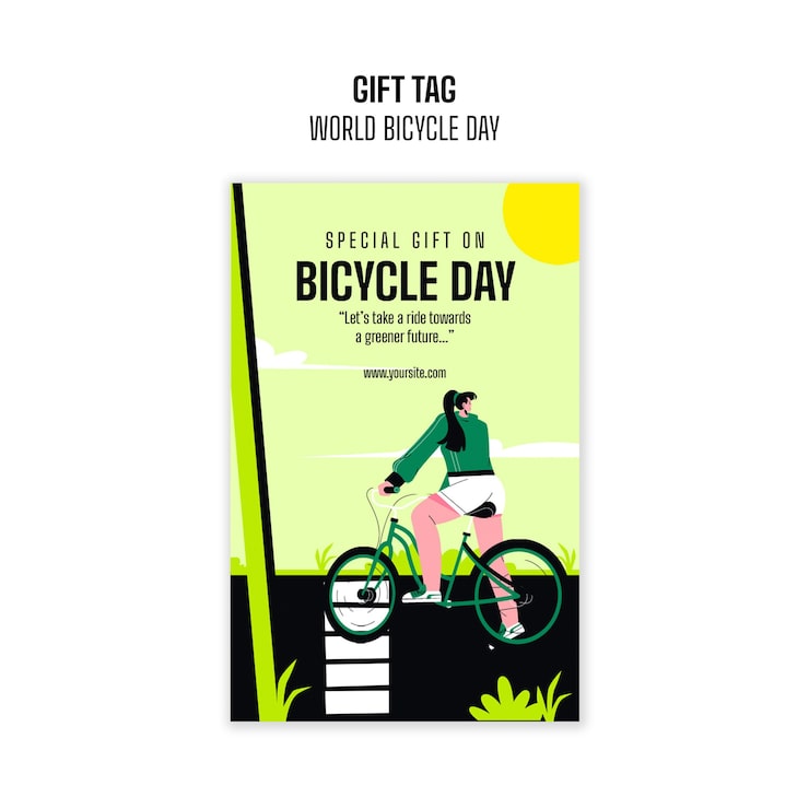PSD gratuito diseño de plantilla para el día mundial de la bicicleta