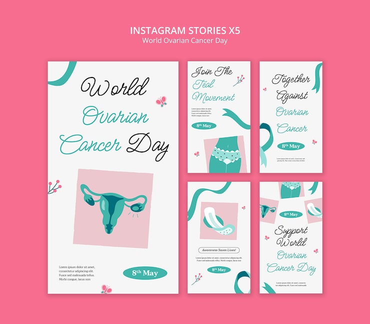 PSD gratuito diseño de plantilla para el día mundial del cáncer de ovario