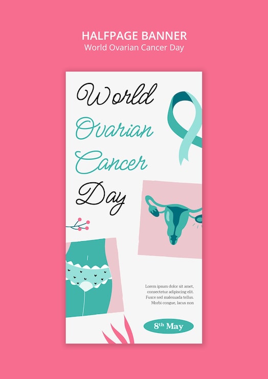 PSD gratuito diseño de plantilla para el día mundial del cáncer de ovario
