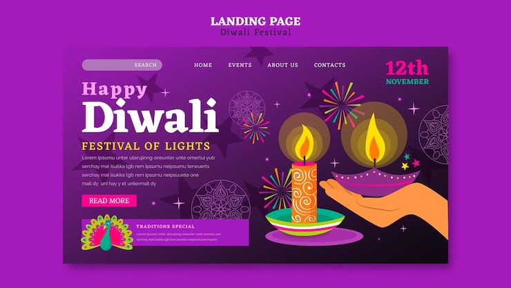 PSD gratuito diseño de plantilla de diwali