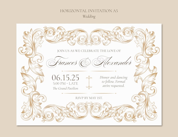 PSD gratuito diseño de plantilla de invitación de boda