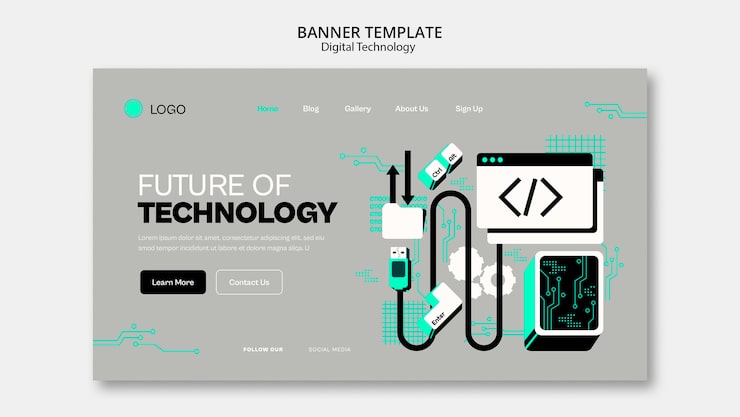 PSD gratuito diseño de plantilla de tecnología