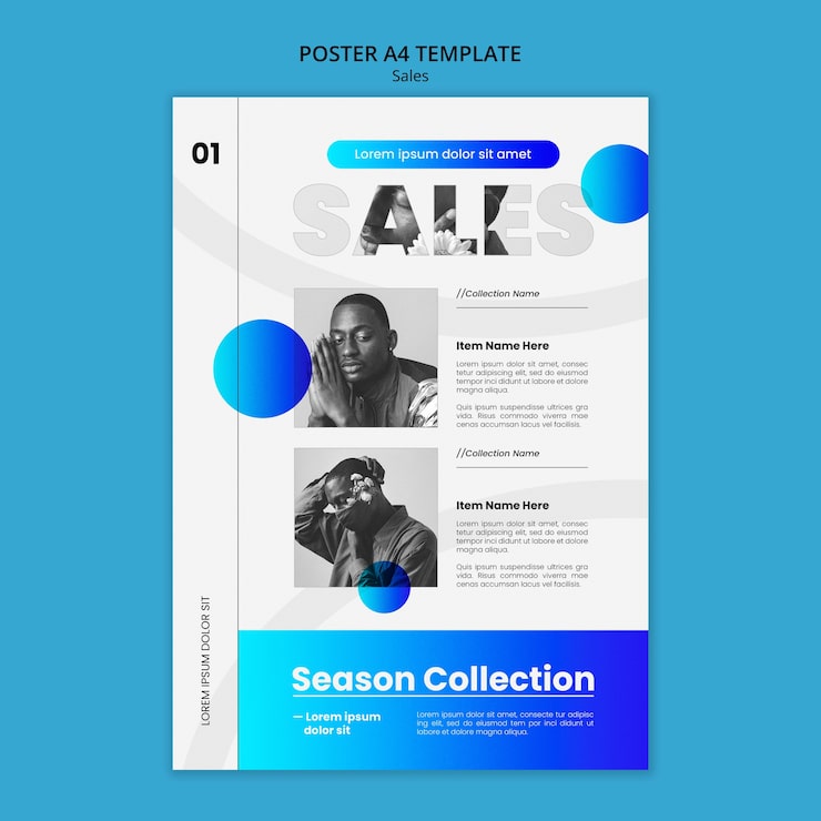 PSD gratuito diseño de plantilla de ventas degradado