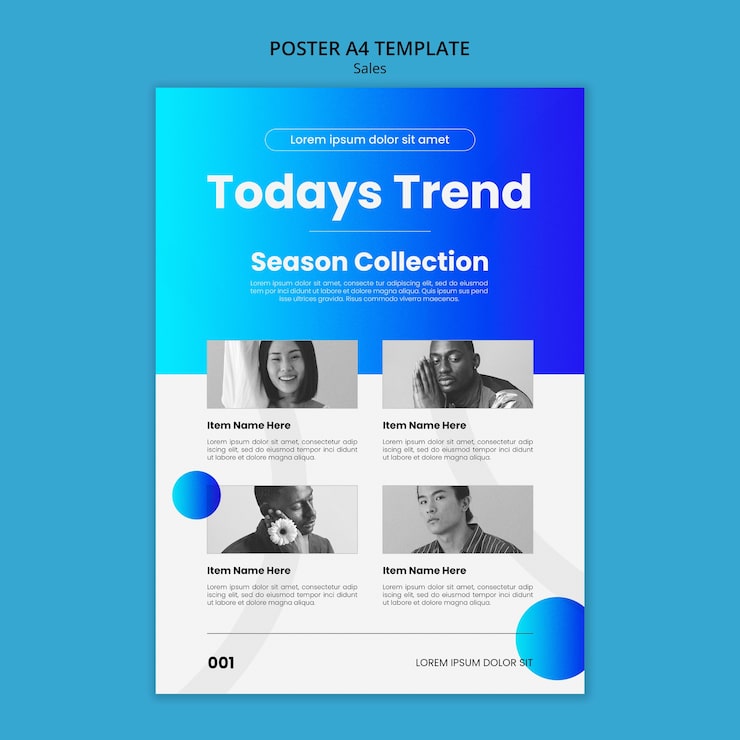 PSD gratuito diseño de plantilla de ventas degradado