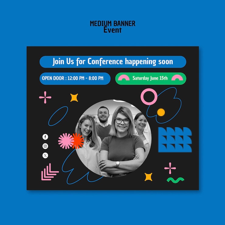 PSD gratuito diseño de plantillas de eventos