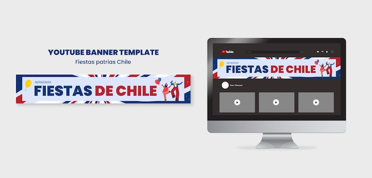 PSD gratuito diseño de plantillas de fiestas patrias chile