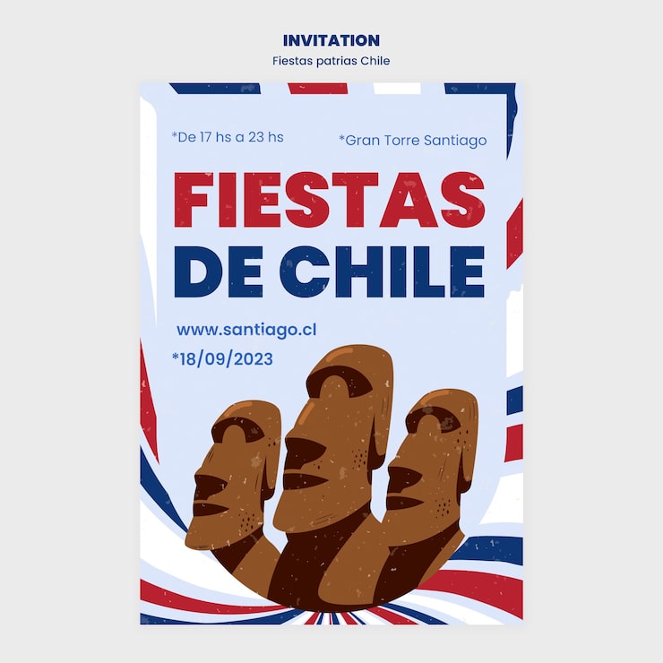 PSD gratuito diseño de plantillas de fiestas patrias chile