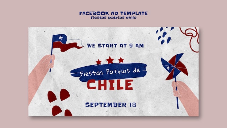 PSD gratuito diseño de plantillas de fiestas patrias chile