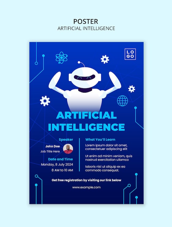 PSD gratuito diseño de plantillas de inteligencia artificial
